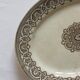 Oval flat in iron earth brown brown decoration