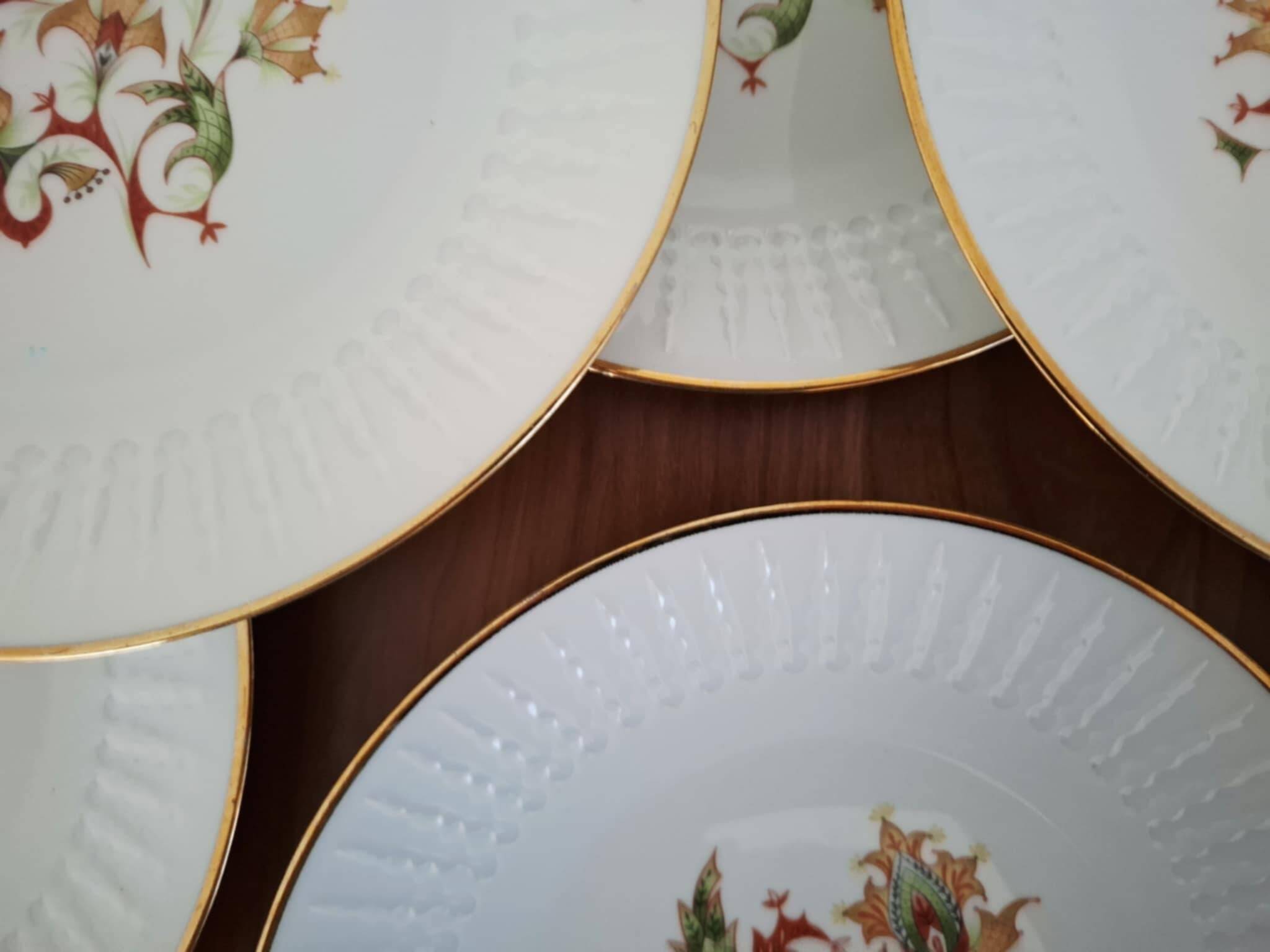 Fernand Deshoulières Chauvigny Porcelain Dinner Plates