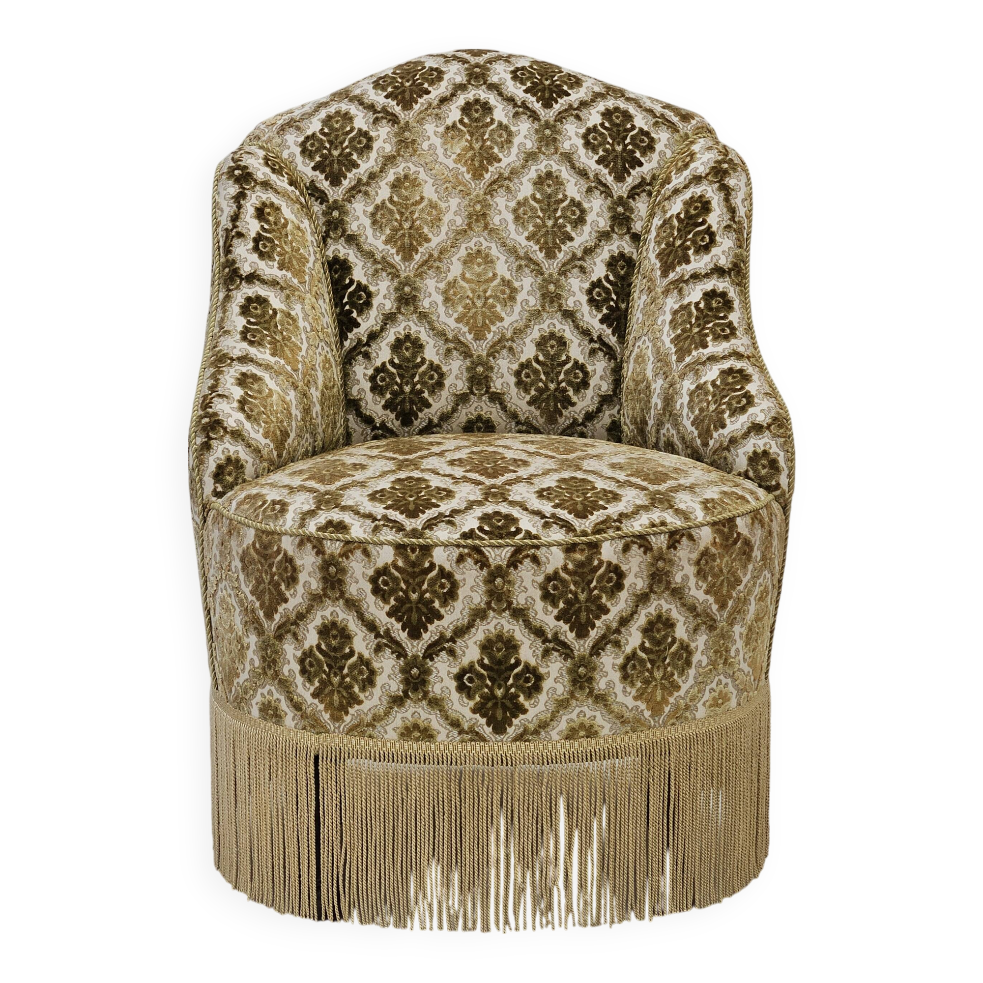 1950s, Danish lounge chair, furniture velour, ash wood legs.