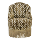 1950s, Danish lounge chair, furniture velour, ash wood legs.