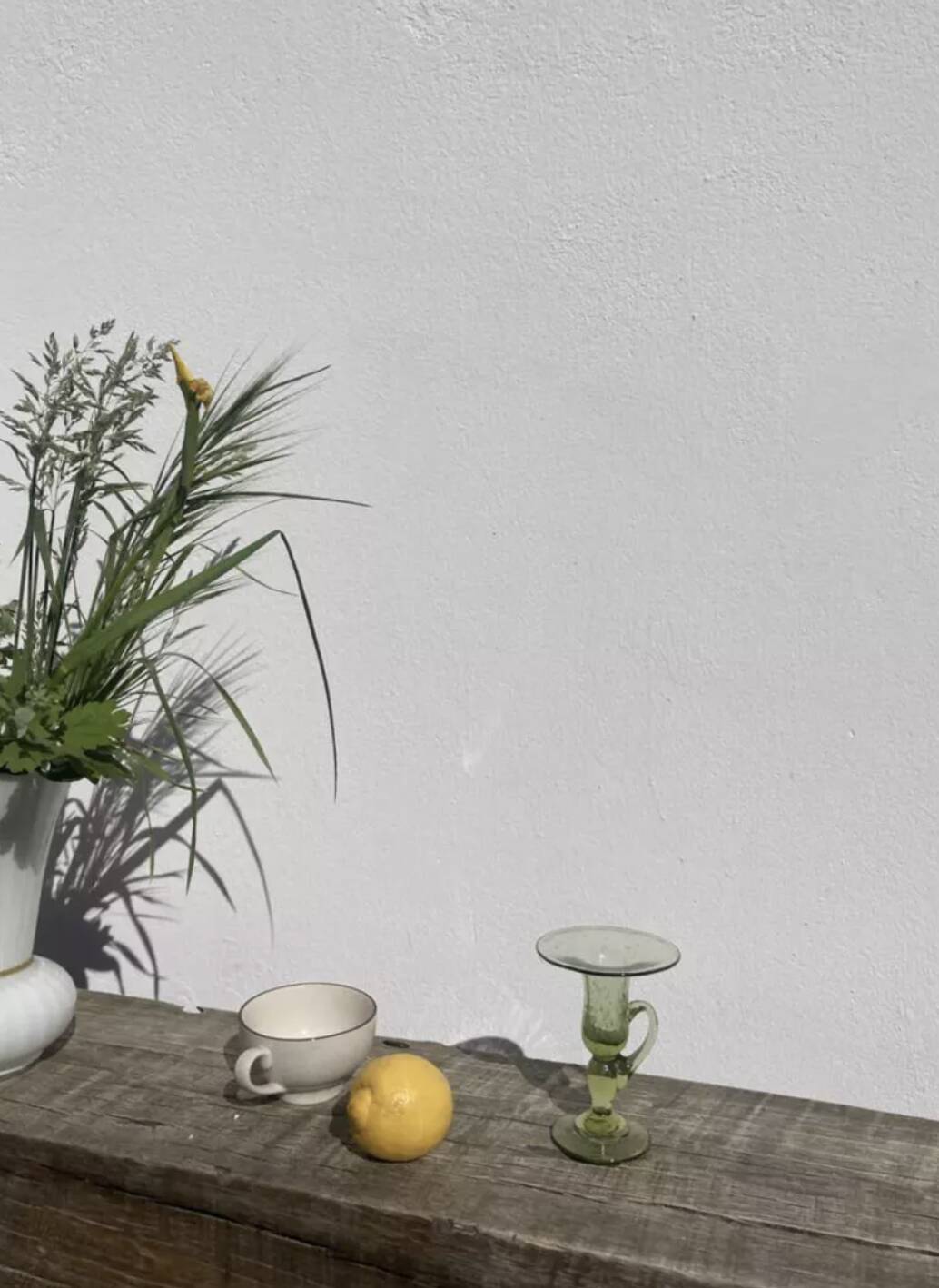 Biot glass candle holder