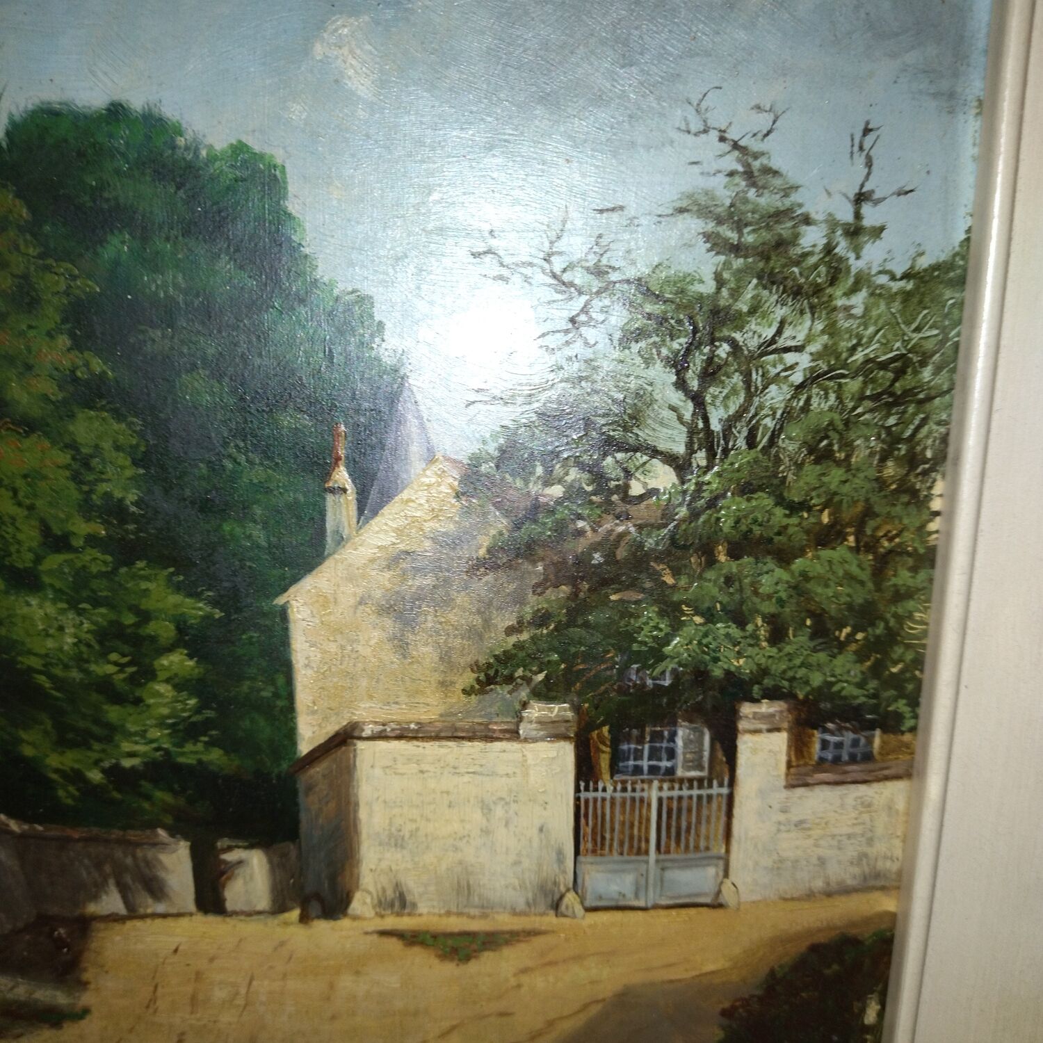 Oil painting on cardboard