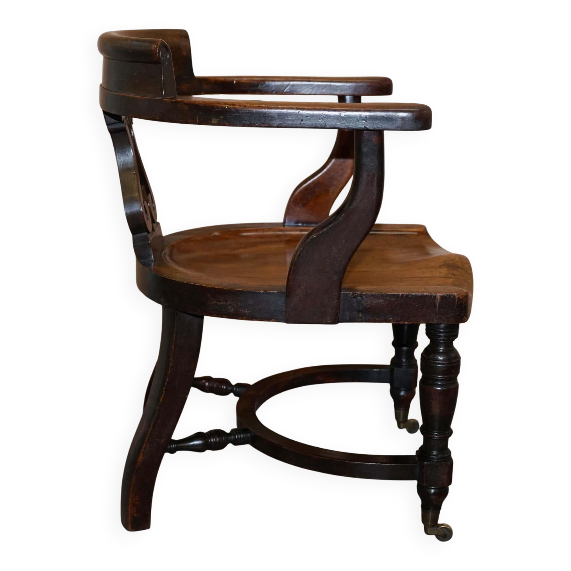 Victorian captain's chair in walnut from Eton College