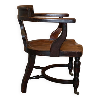 Victorian captain's chair in walnut from Eton College