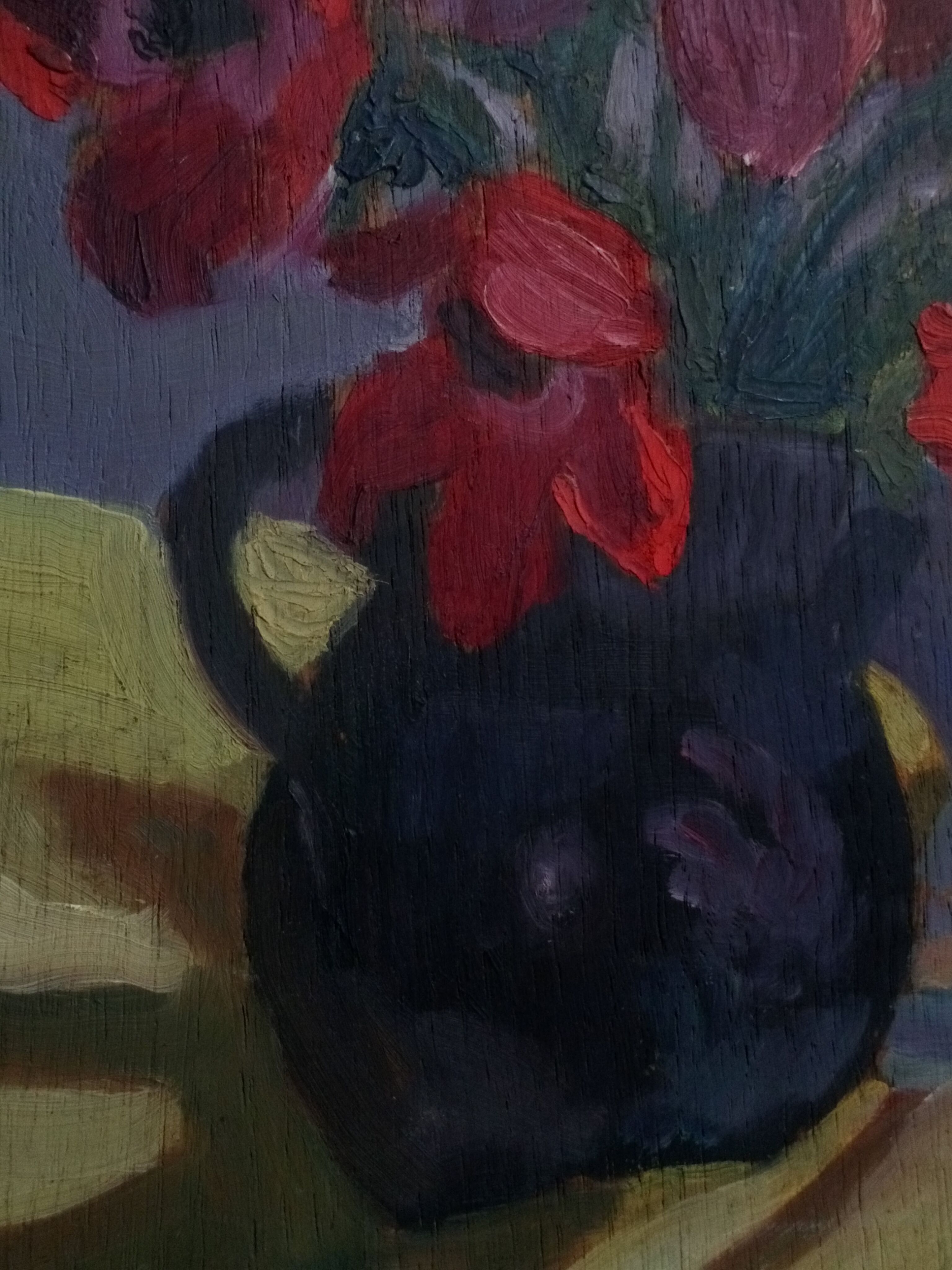 Painting portrait of a Dandy with oil on wood