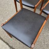6 vintage Danish Scandinavian style chairs from the 1970s