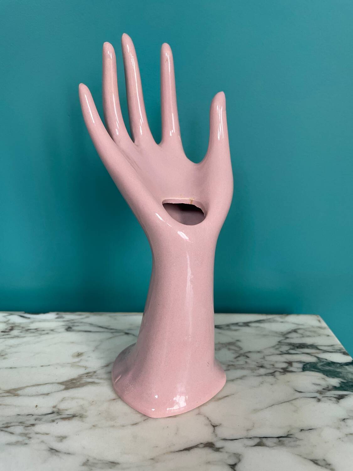 Handmade pink vintage soliflore ring sizer