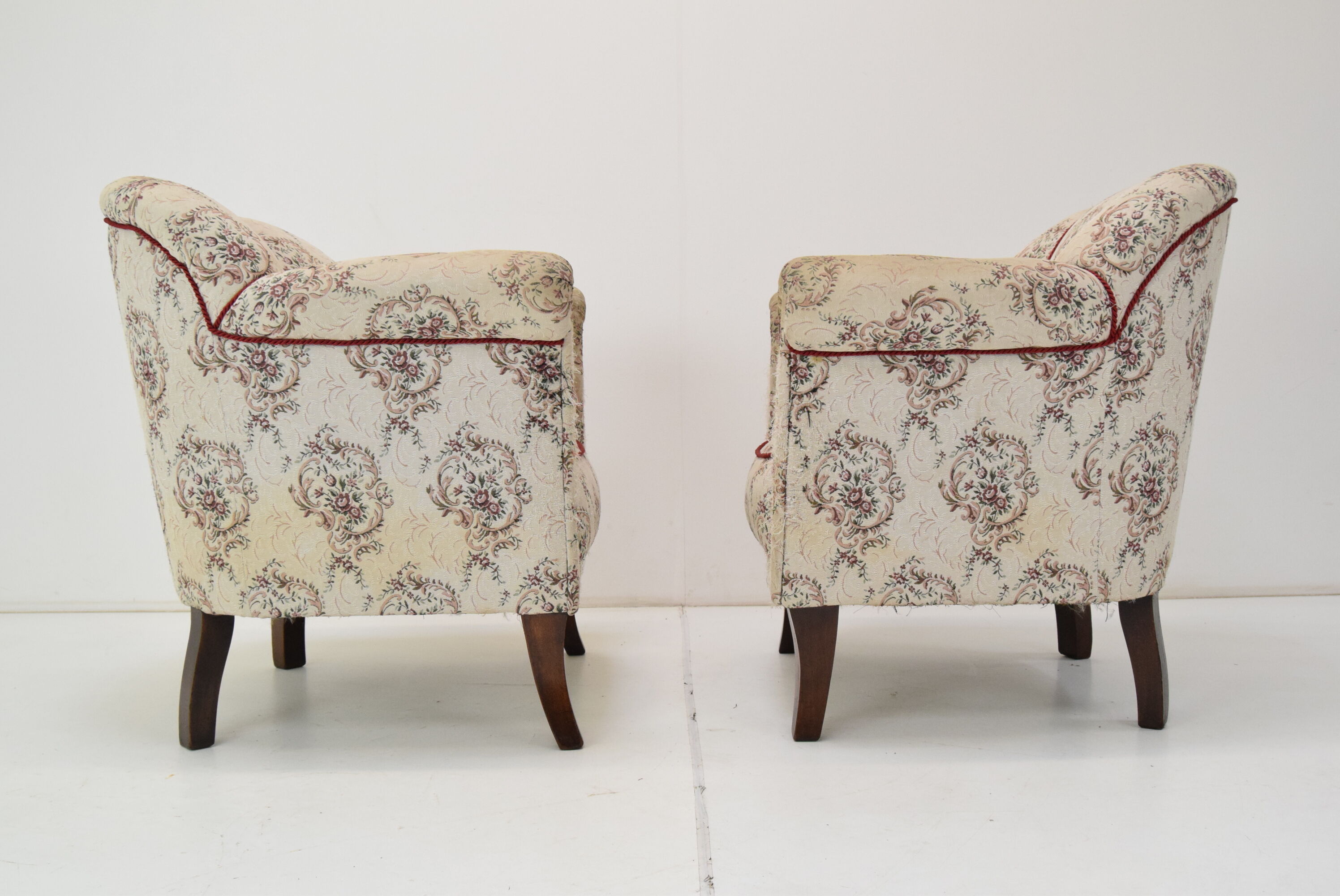 Pair of Mid-century Armchairs,Czechoslovakia,1950's.