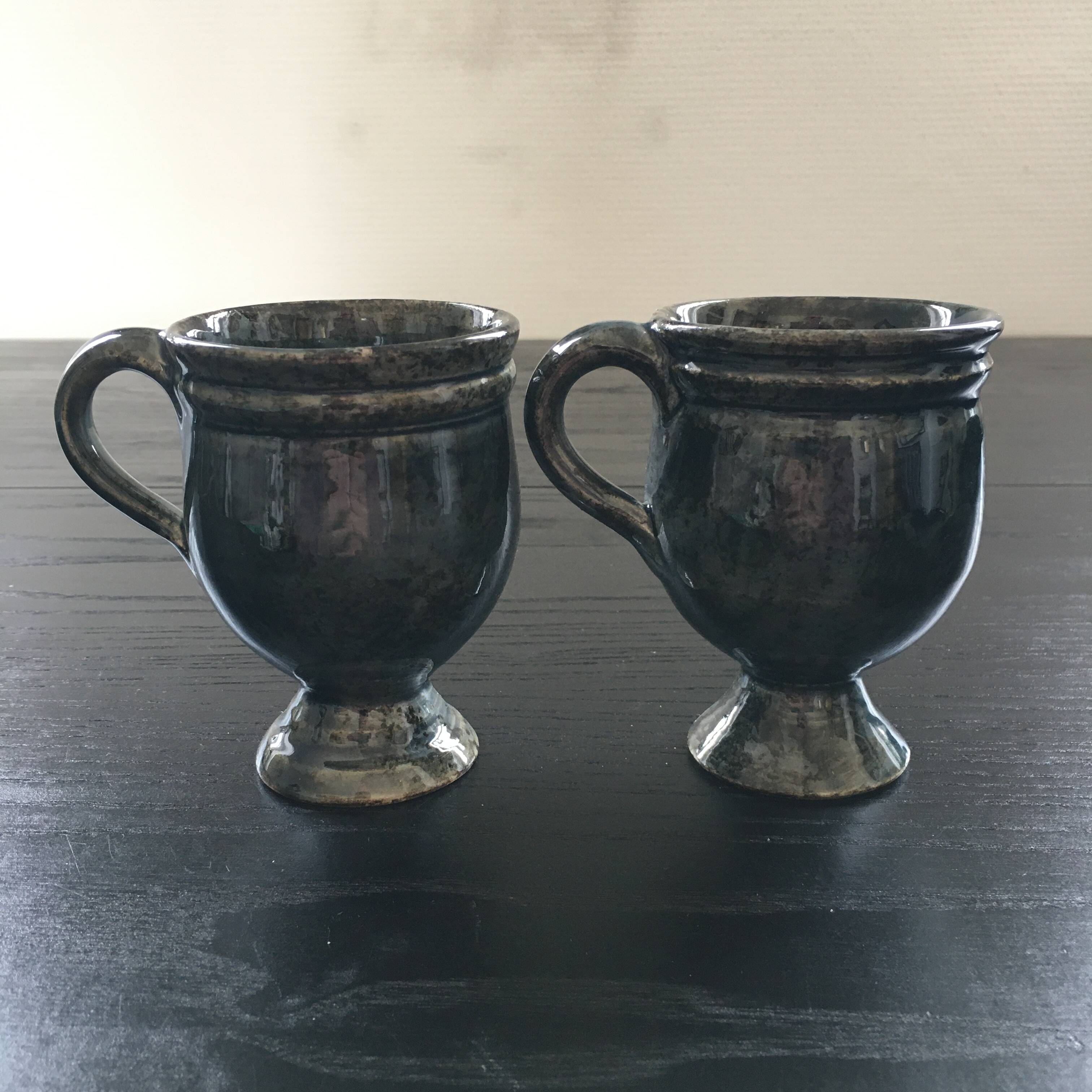 Pair of midnight blue cups