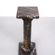 Two black portoro marble pedestals, Italy