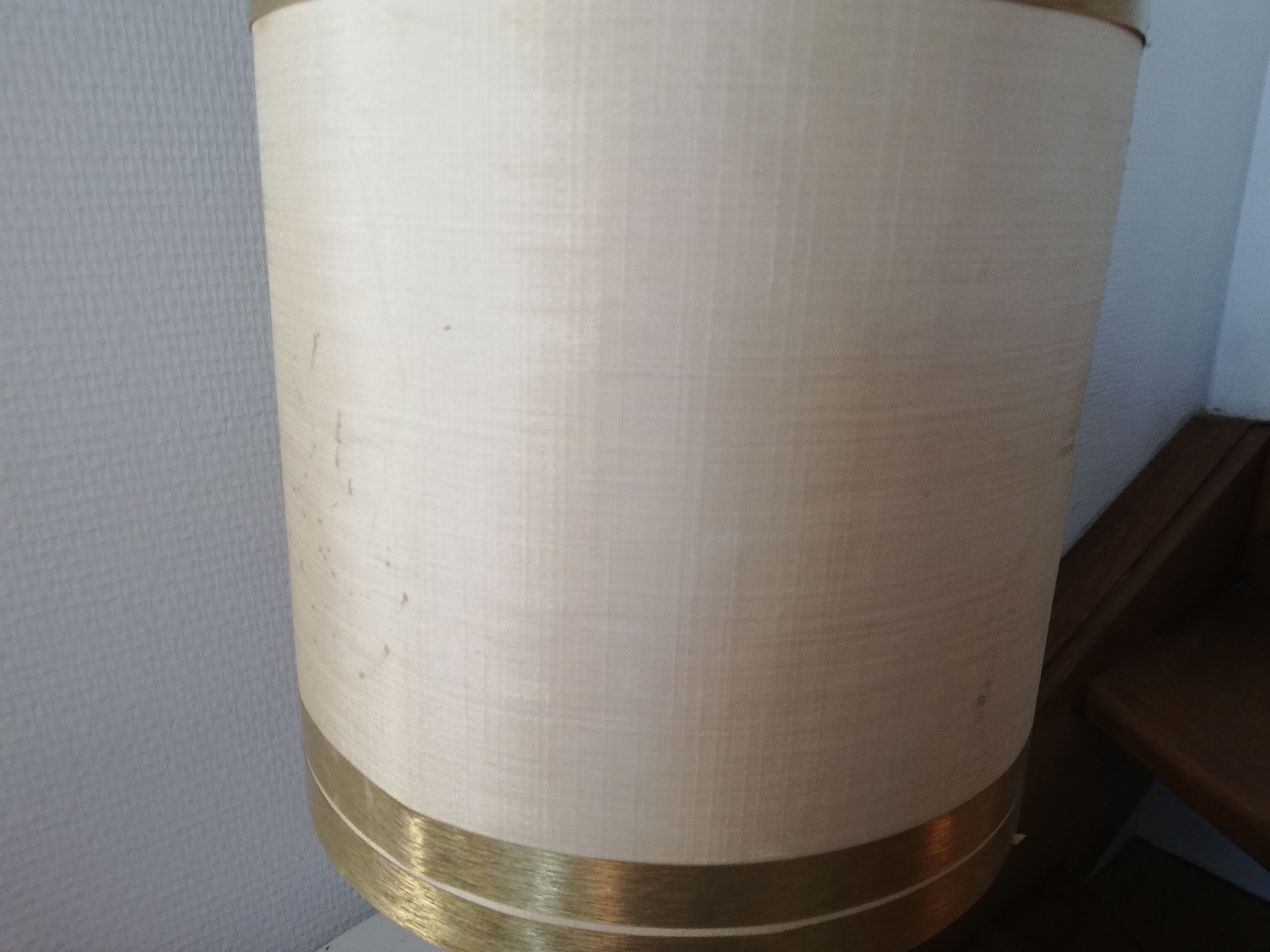 Lamp foot chrome vintage ceramic ball 60 70