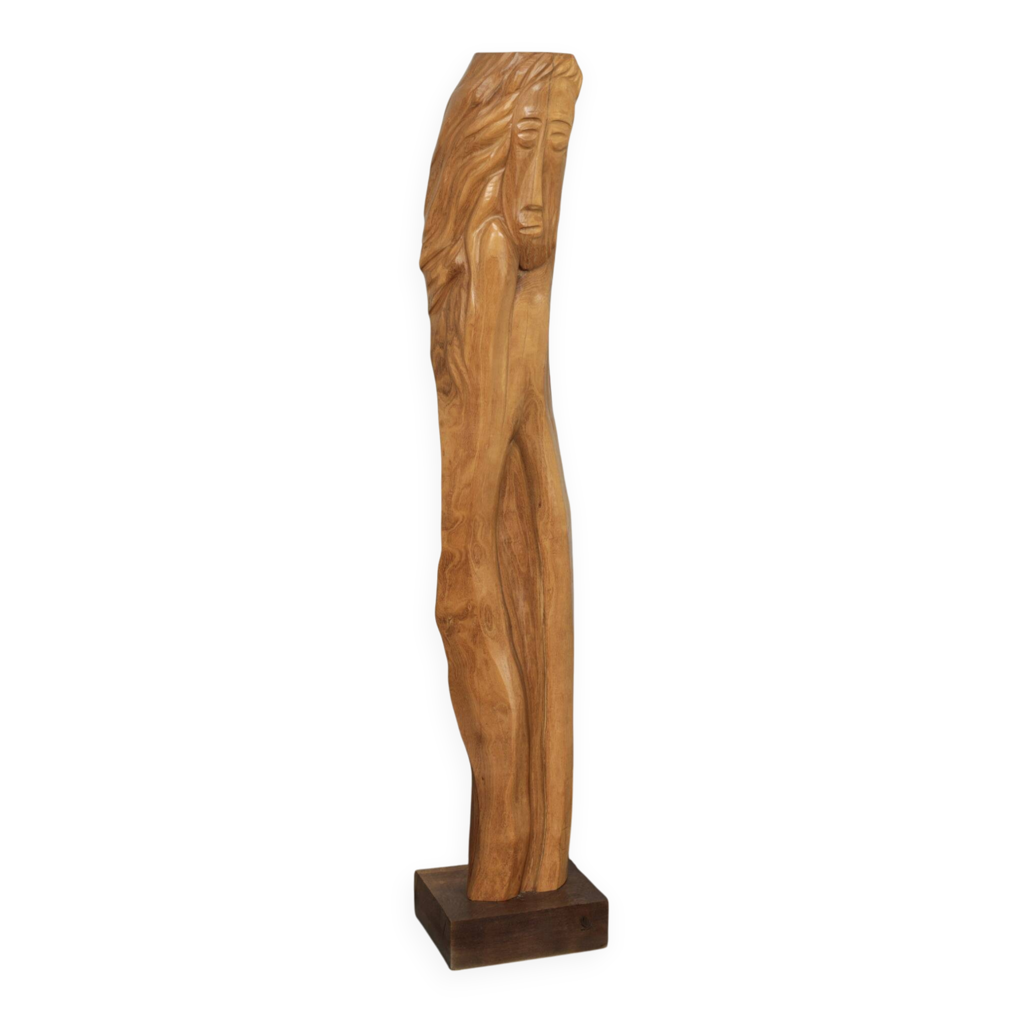 Monumental hand-carved oak sculpture, Belgium, 1970s
