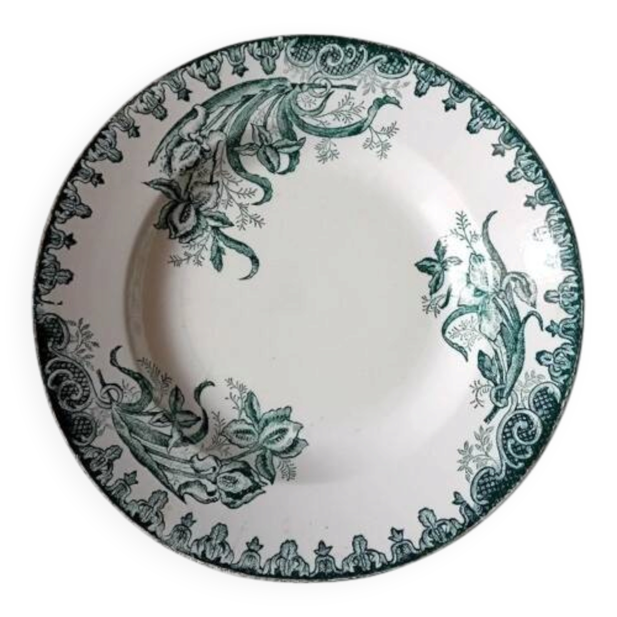 Hollow dish in Earthenware "IRIS" — Manufacture of Saint-Amand