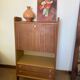 Secrétaire vintage compact placage acajou