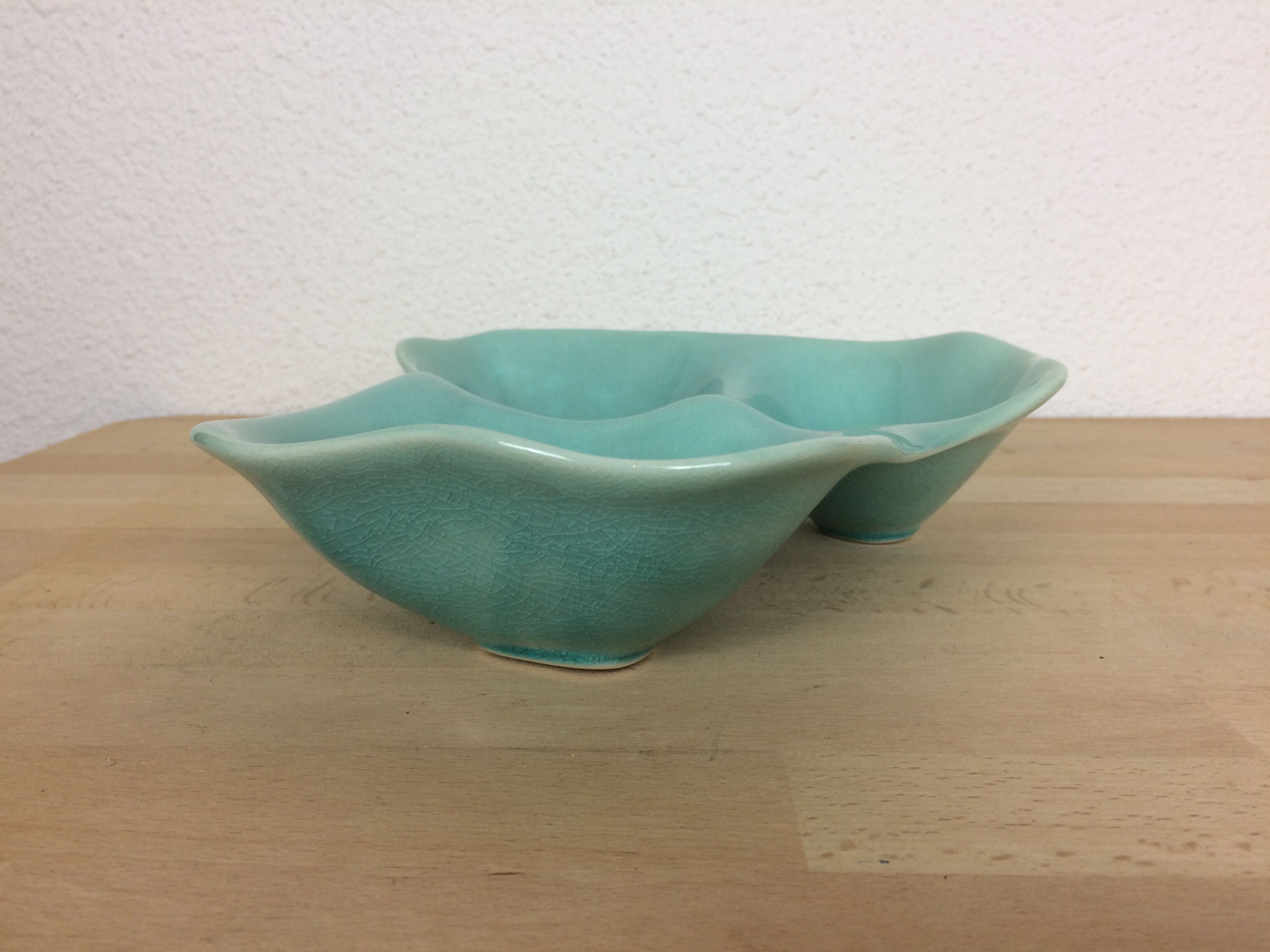 Blue ceramic abstract catchall