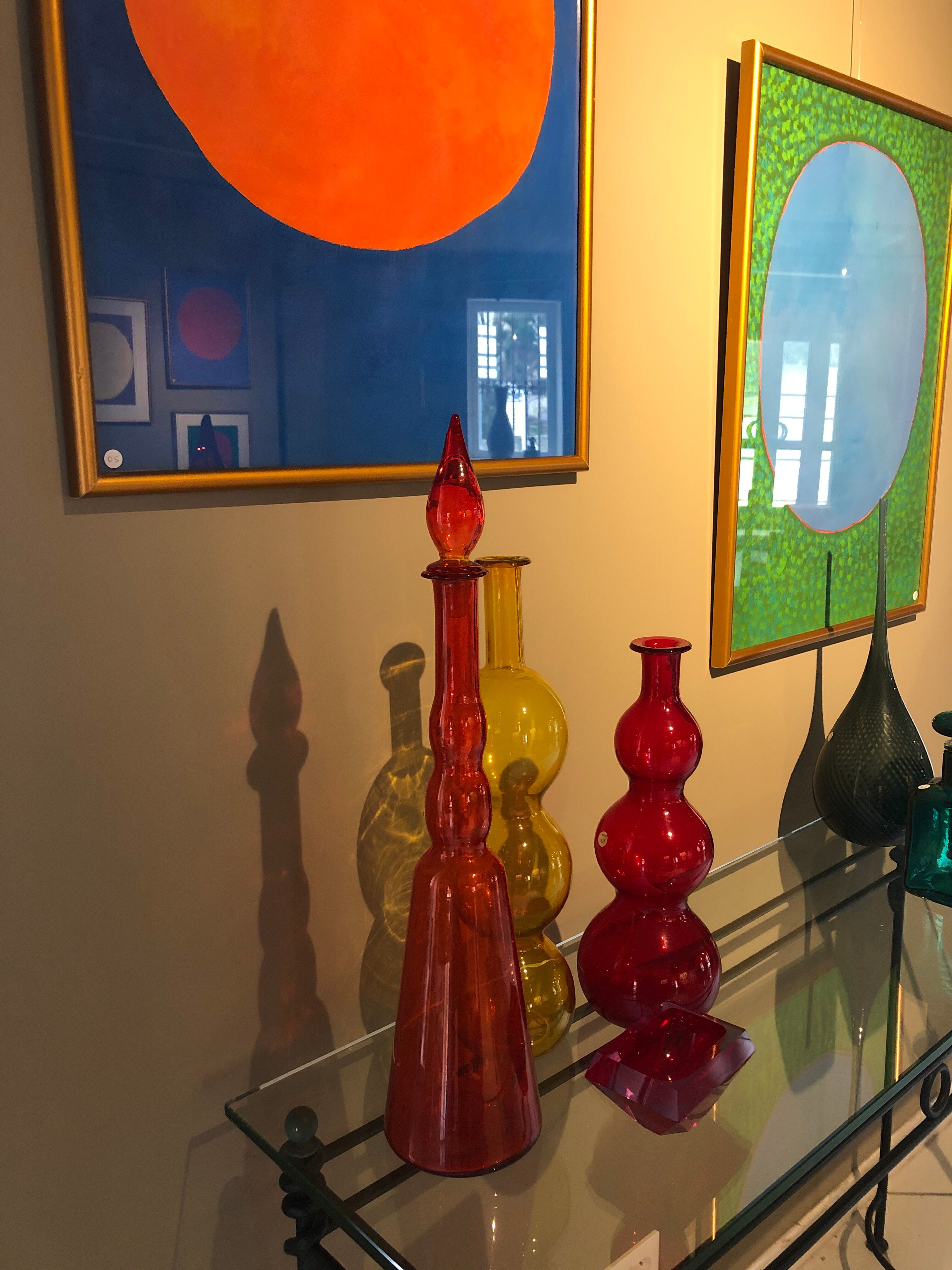 Bouteille décorative en verre de Murano