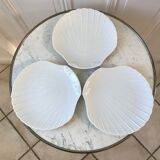 Set of 3 dishes Shell in Limoges porcelain
