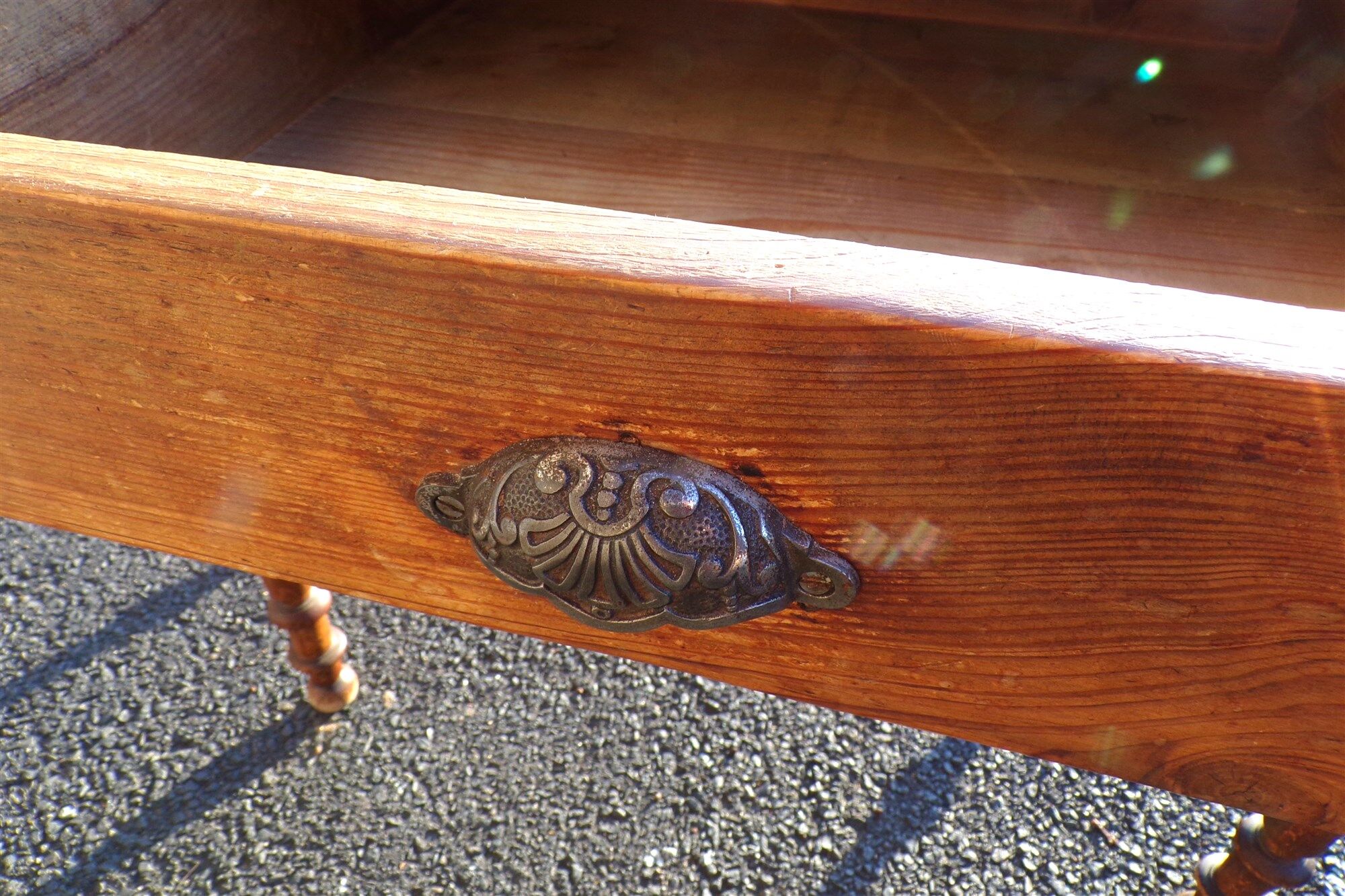 Small farm table with drawer