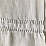 Old pure linen sheet embroidered and monograms