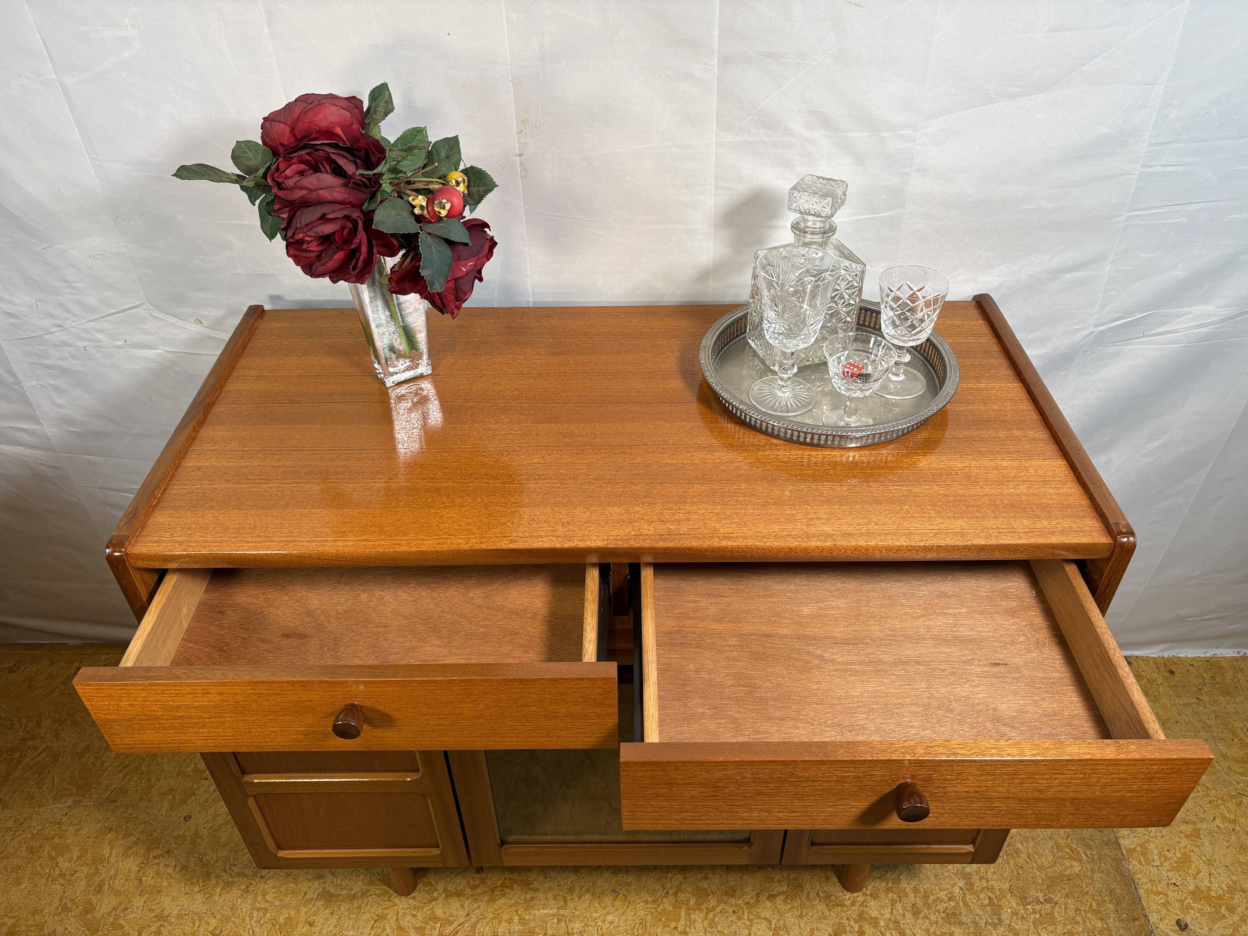 Mid Century Retro Vintage Nathan Teak Drinks Cabinet 1960 Danish Design