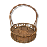 Vintage basket bottle holder in rattan wicker