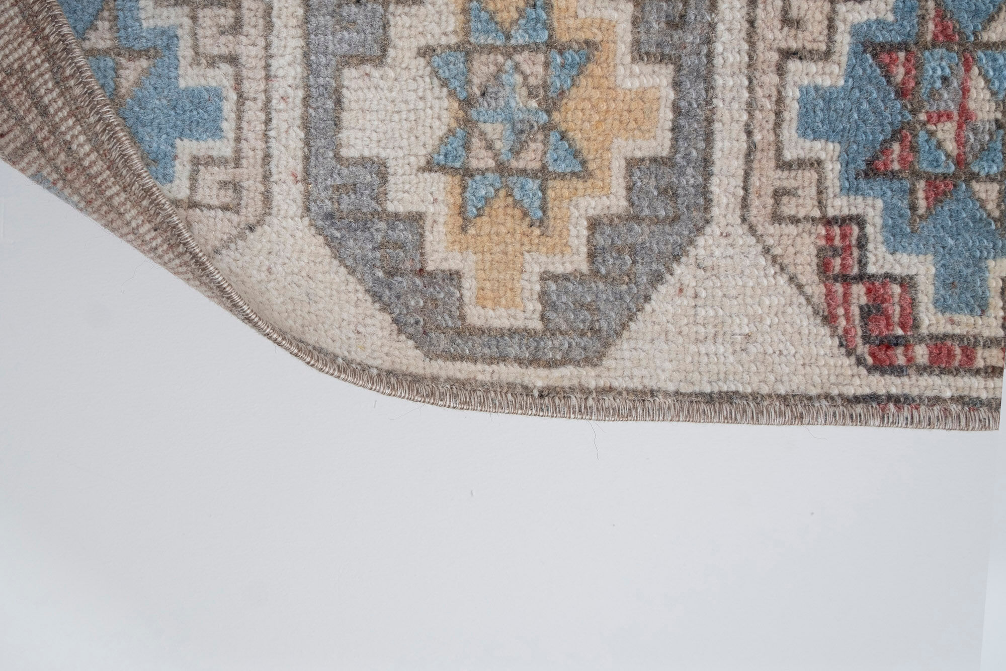 Distressed turkish oushak rug runner 49 x 255 cm