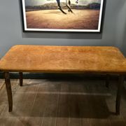 Dining table in burl and beech by Axel Einar Hjorth, NK 1938, Swedish Modern.