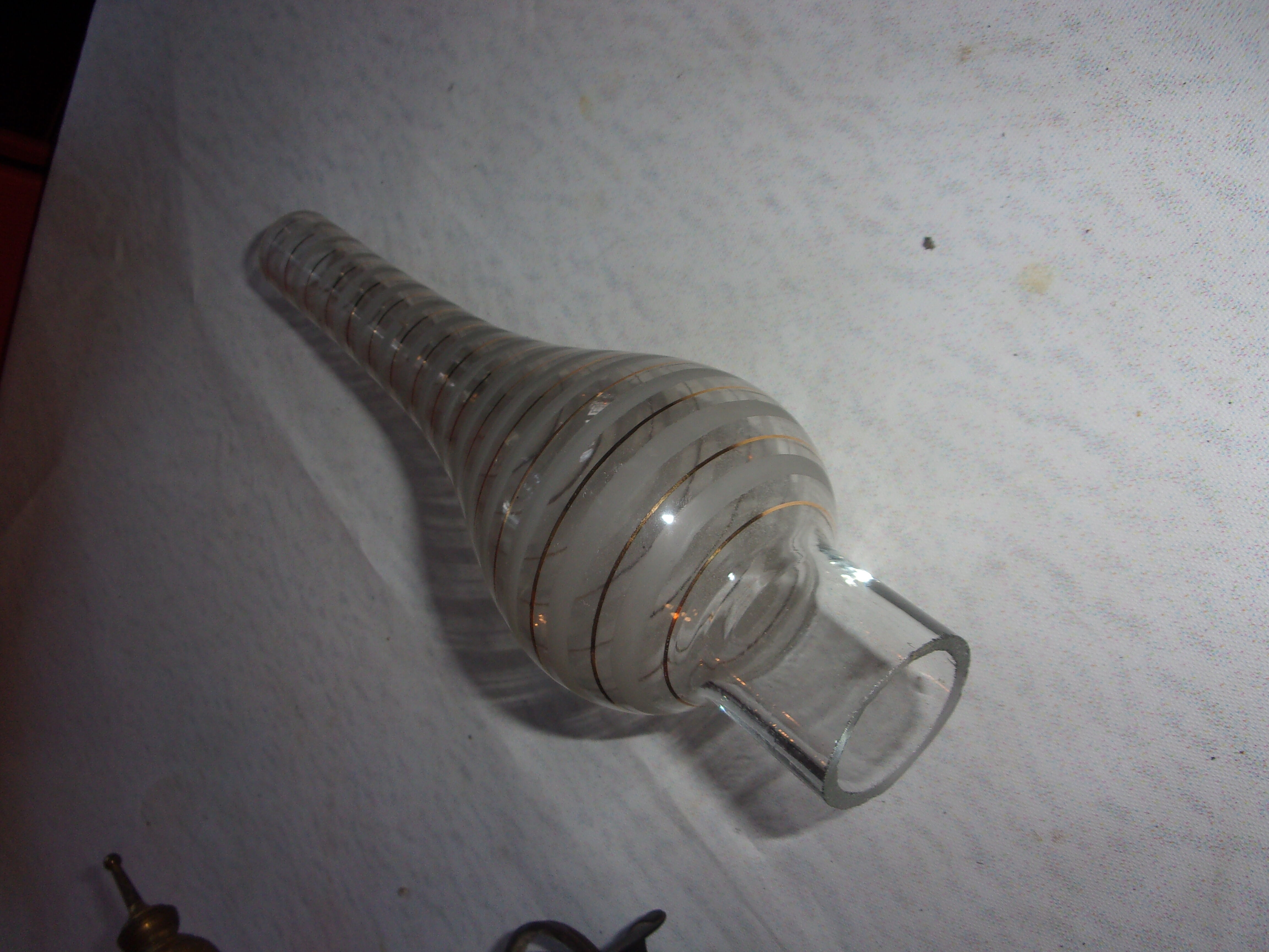2 wall light 1950 glass opalines copper