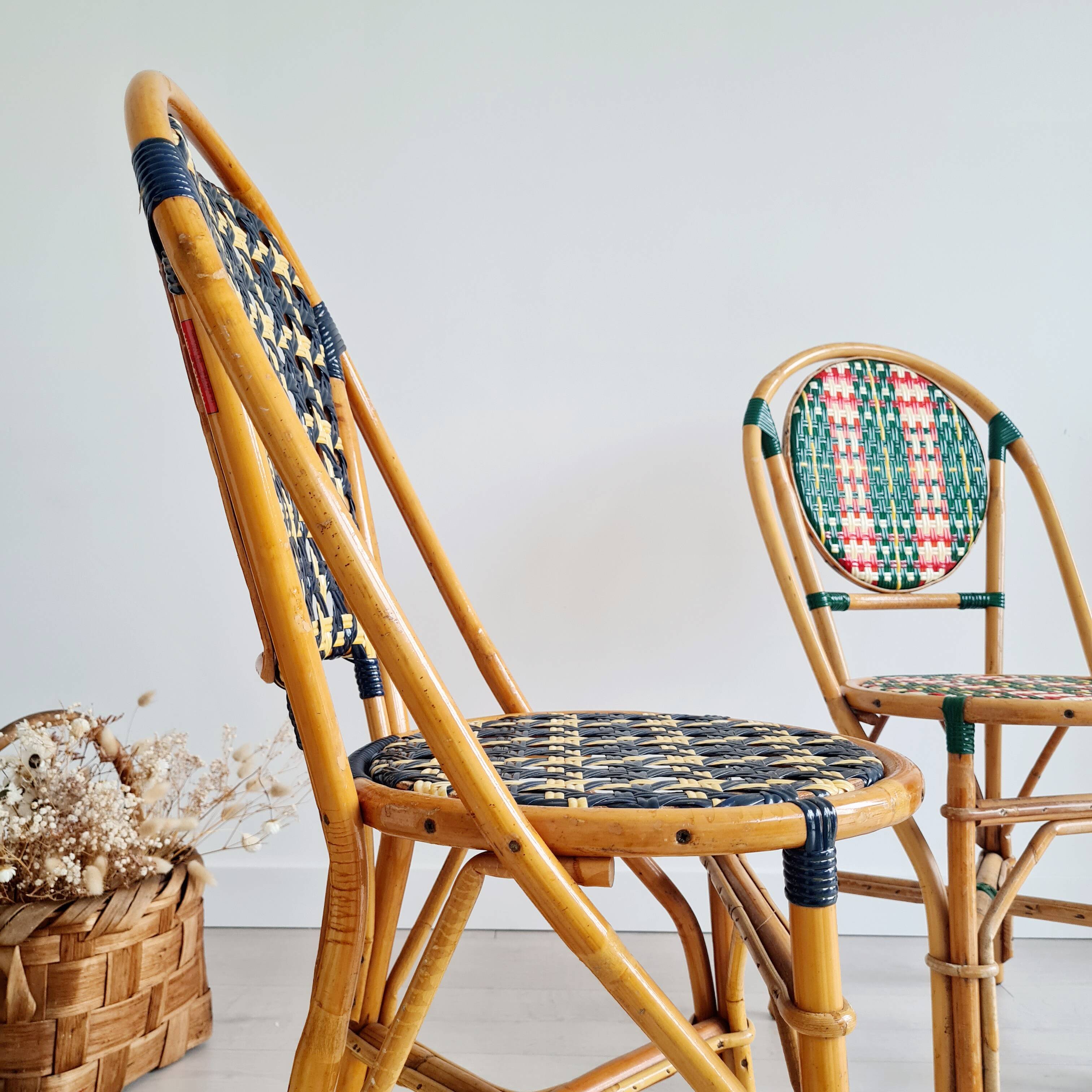 Rattan bistro chairs