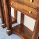 Pair of empire consoles in mahogany and 19th century marble