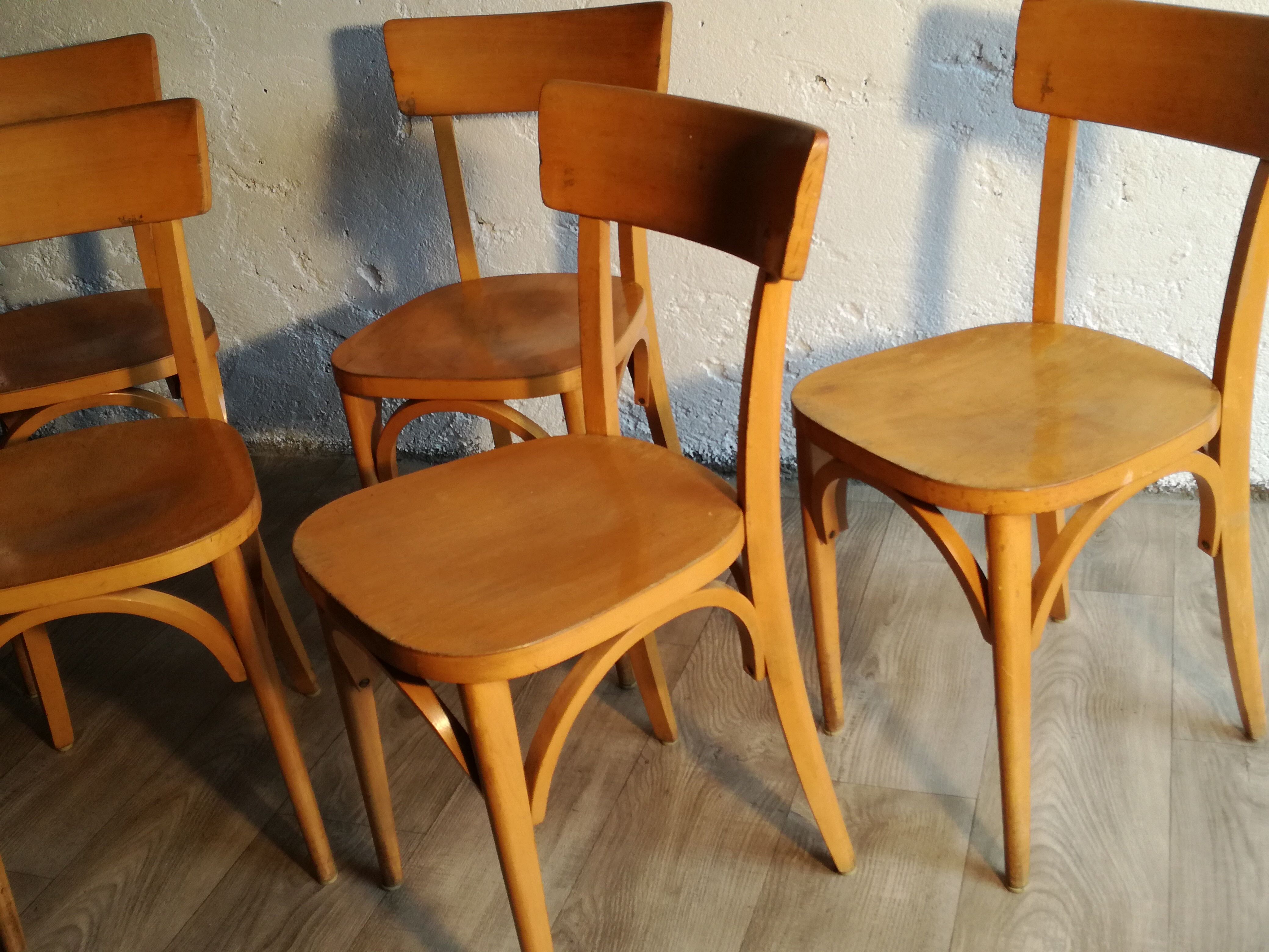 Série de 5 chaises bistrot Stella