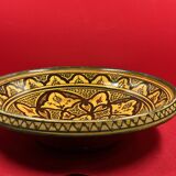 Grand et beau plat creux ancien Maghreb Signature à identifier SAFI? 37 cm