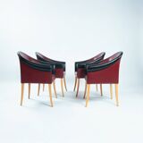 Sinan Armchairs in Leather and Beech Wood