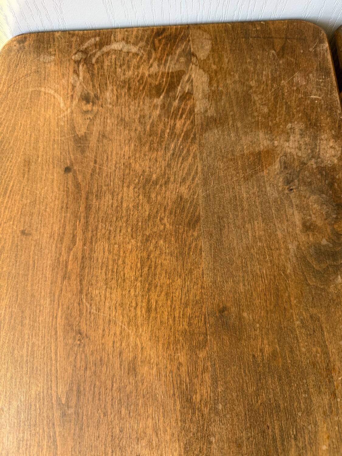 2 tables de chevet à tiroirs, style brutaliste colonial espagnol, 1950