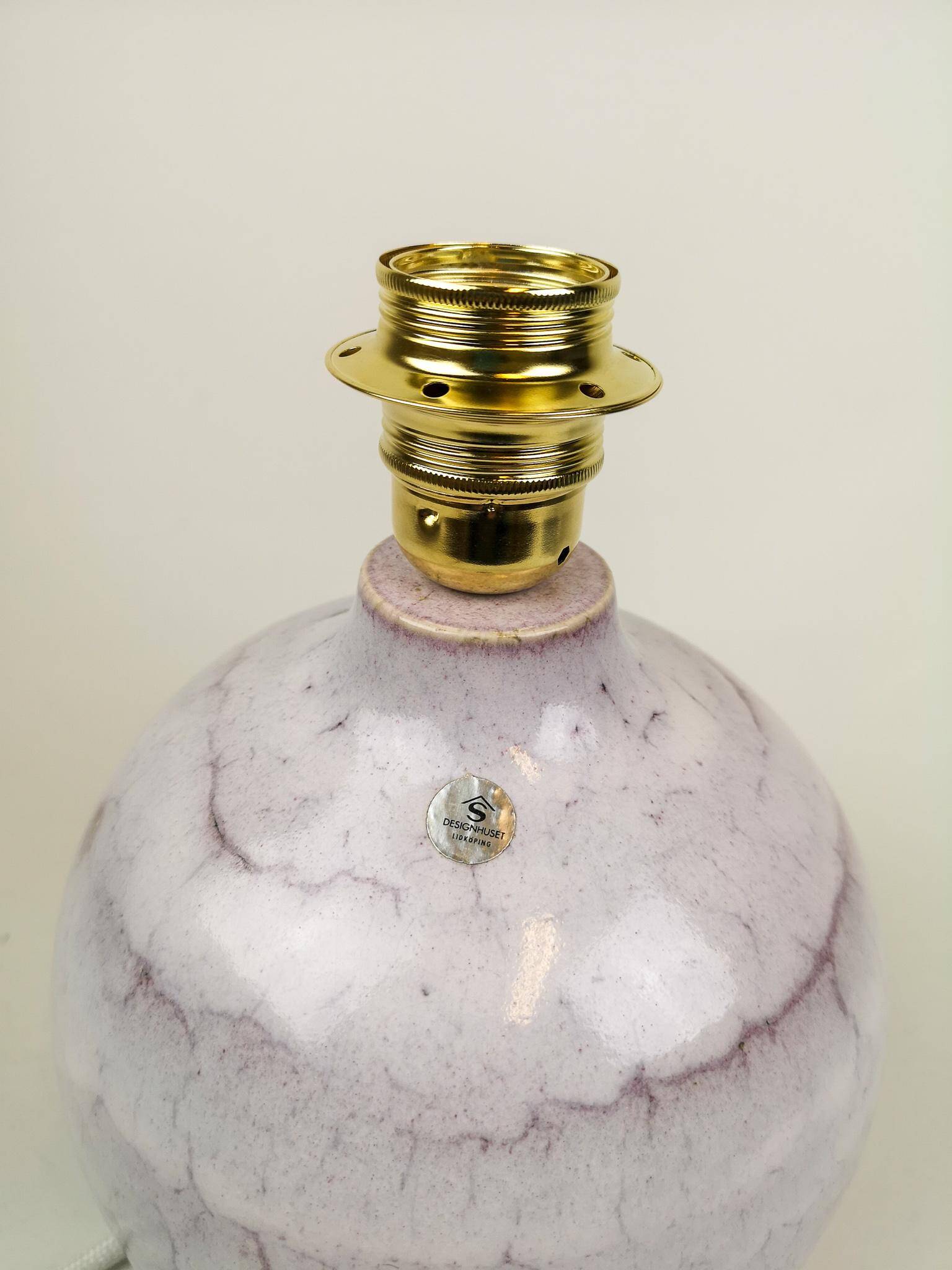 Mid-century modern ceramic table lamp by Carl-Harry Stålhane, Sweden.