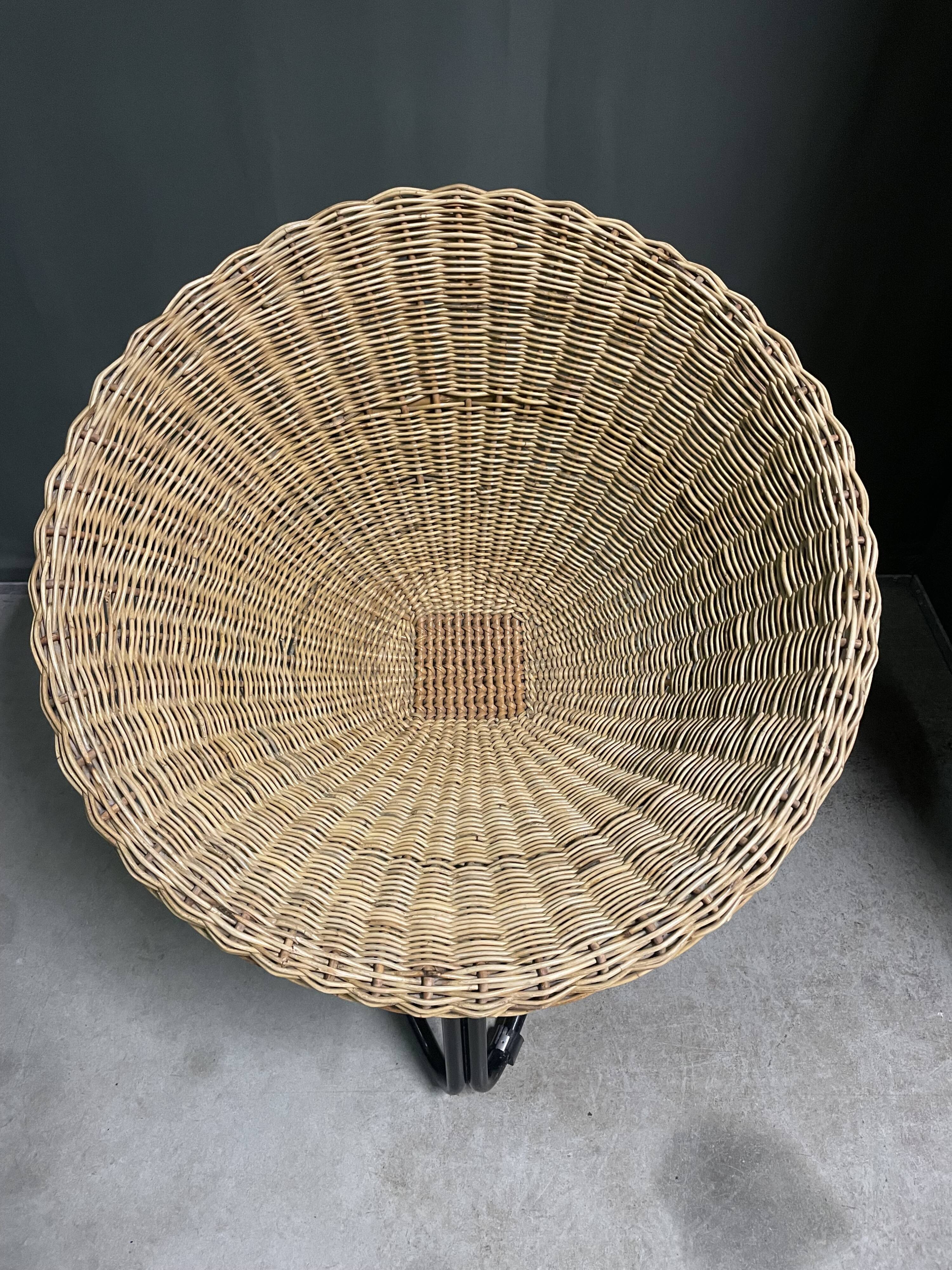 Rattan lounge chair by rohé noordwolde, 1960's