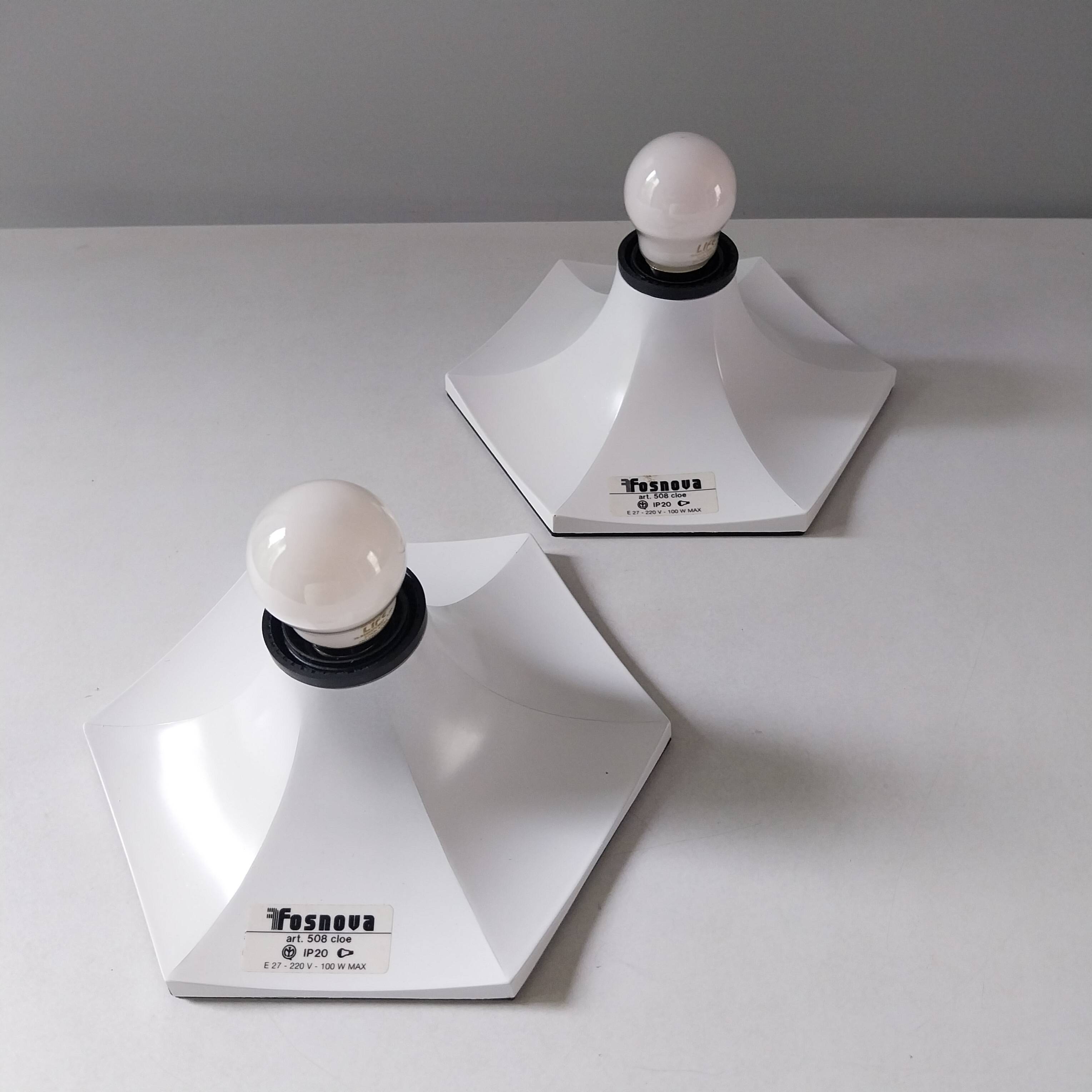Pair of Italian sconces by Fosnova 80's