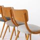Set of 4 Vintage Bentwood Dining Chairs, 1950s German Mid-Century Beech
