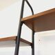 Vintage Italian double modular shelving unit in wood and metal