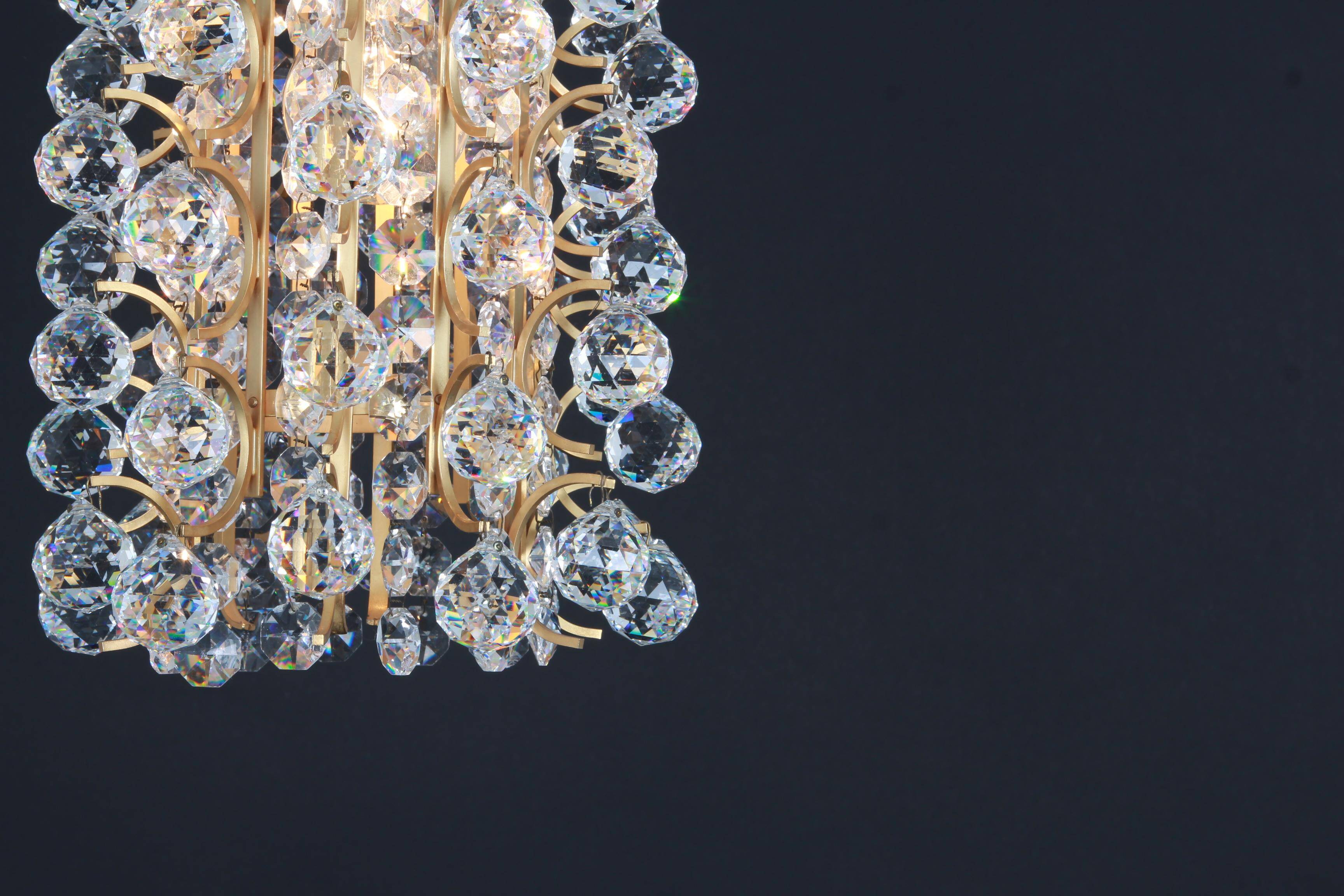 Small golden brass pendant by Christoph Palme, Germany, 1970s.