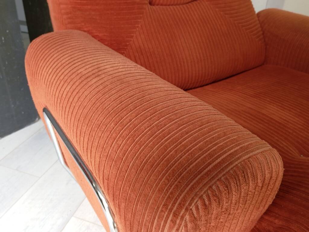 70s corduroy space age armchair