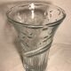 Old vase transparent molded glass