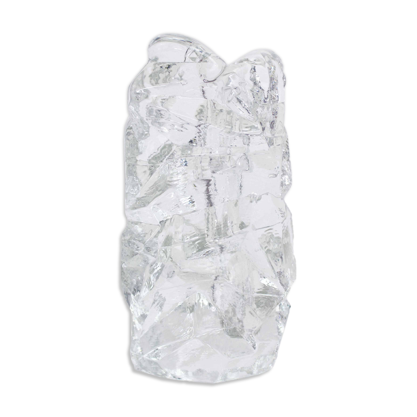 Soliflore "ice" glass 70s