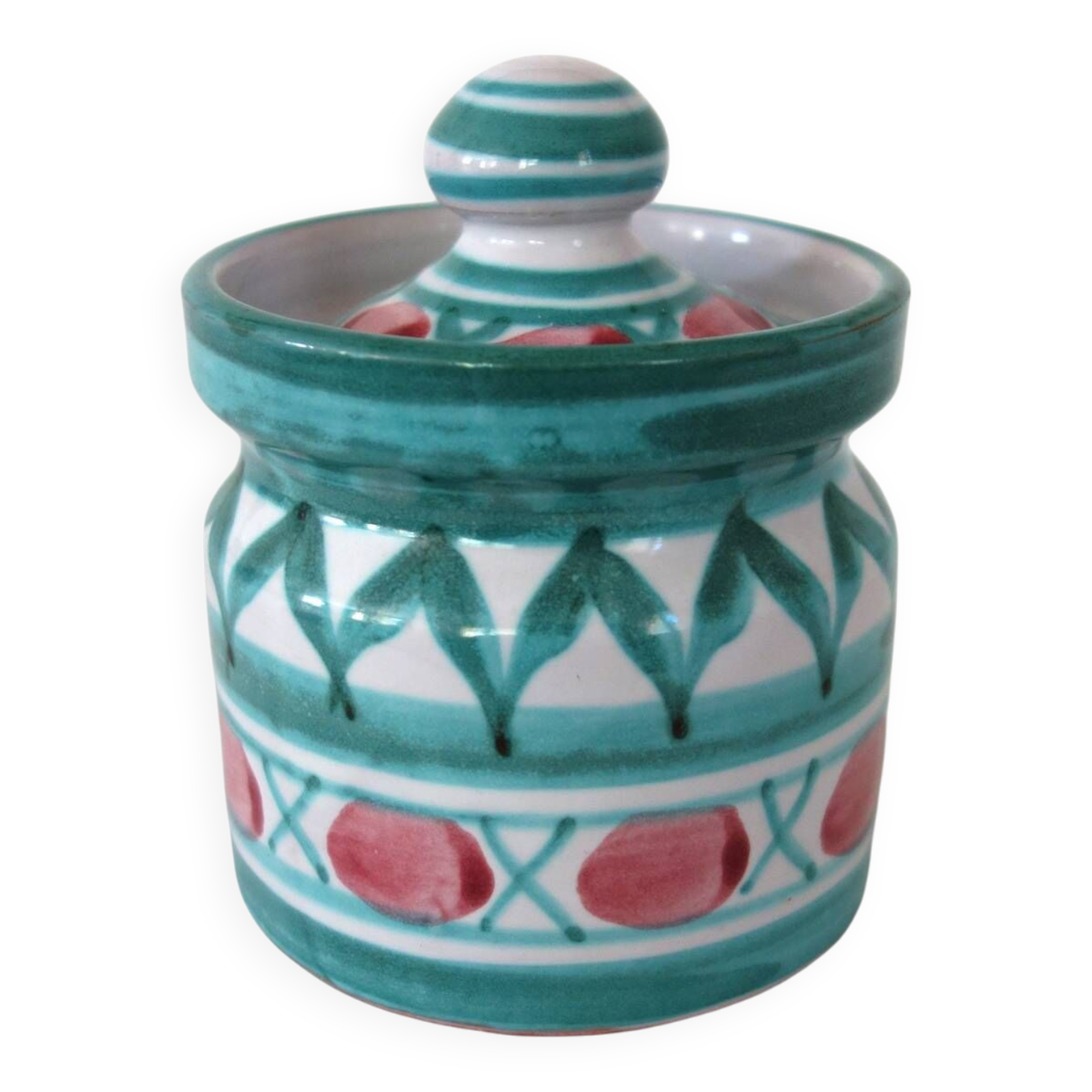 Old ceramic pot / sugar bowl, Robert Picault, Vallauris