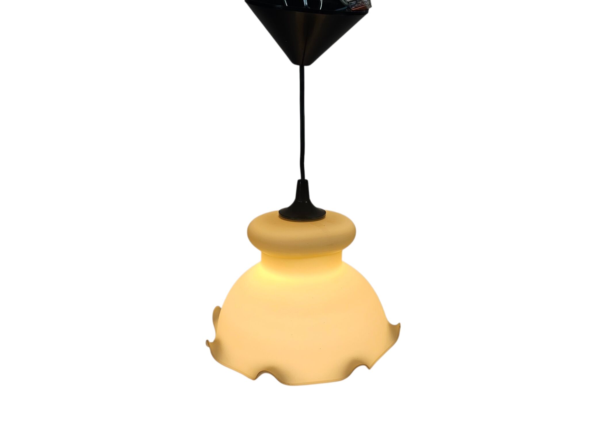 Art Deco style - opaline - goblet lamp - Italy - 1960s