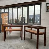 Pair of mahogany display cabinets from the 1960s