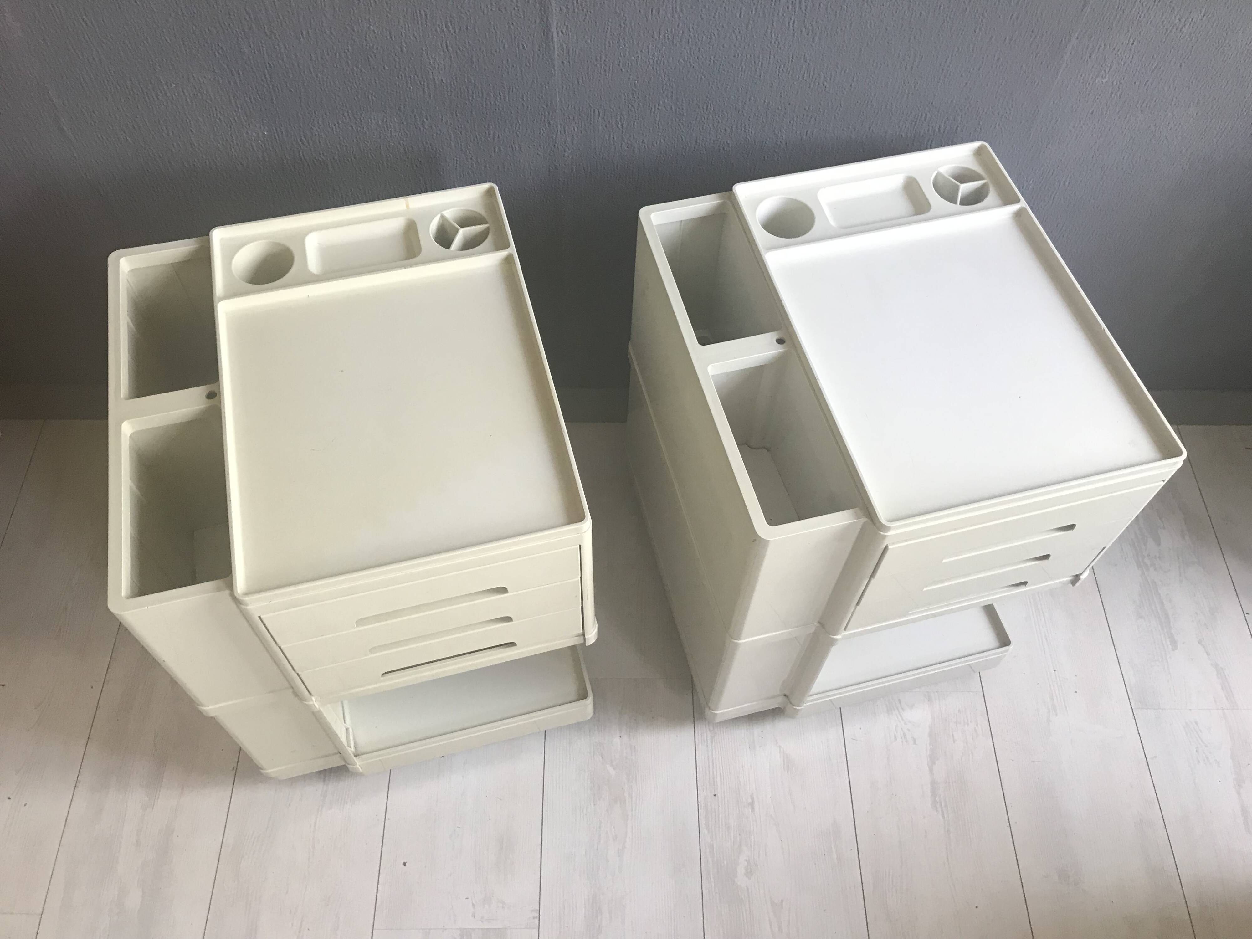 2 x Vintage Superstile Neolt Italy Storage Trolley