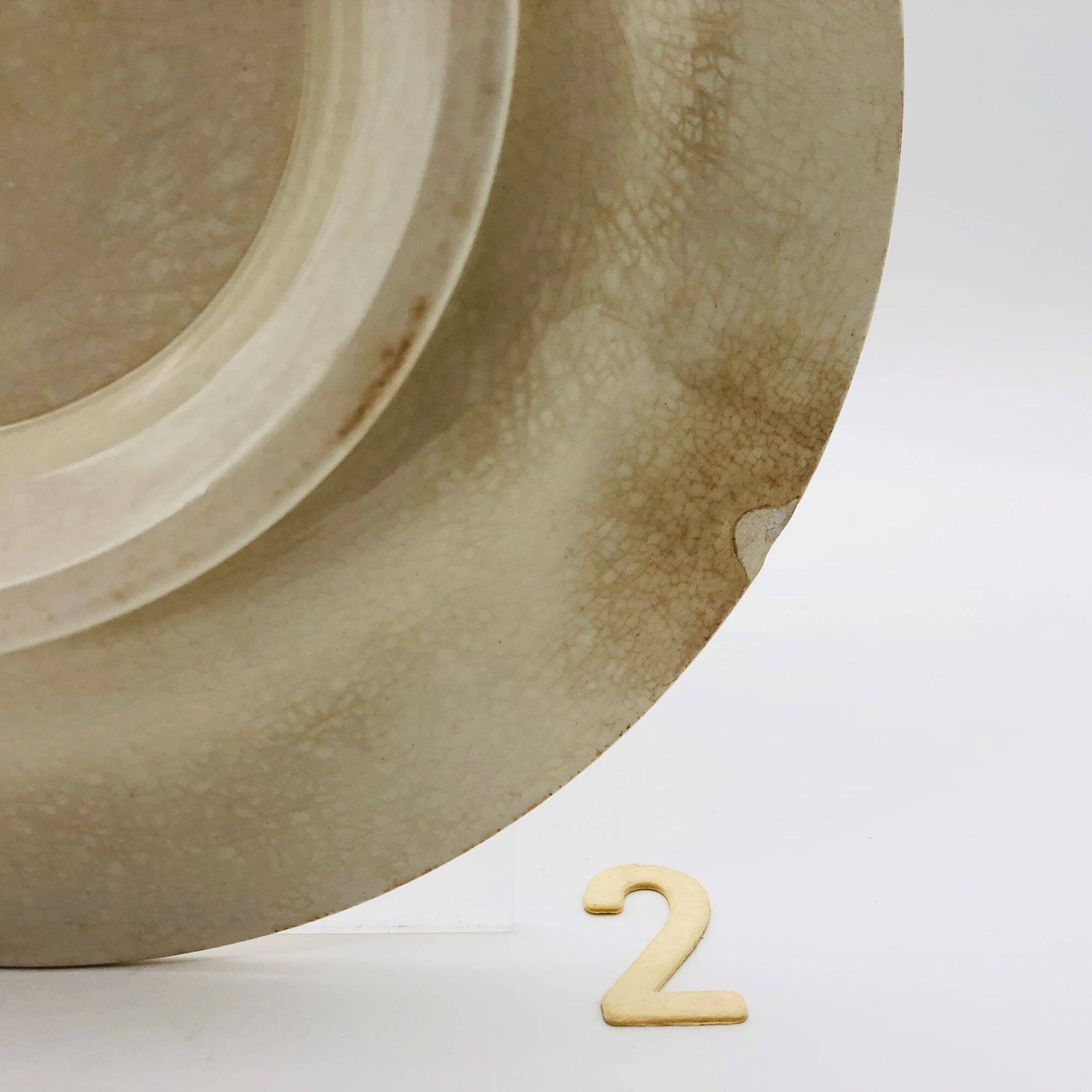 Set of 2 low compote bowls, Creil and Montereau – Carnation model.