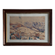 Watercolor on paper by Robert Gaillard 20th century Megève 1944