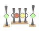 Wrought iron candle holders by Erik Hoglund & Pierre Forsell  for Bo Svensk, Sweden 1950s.
